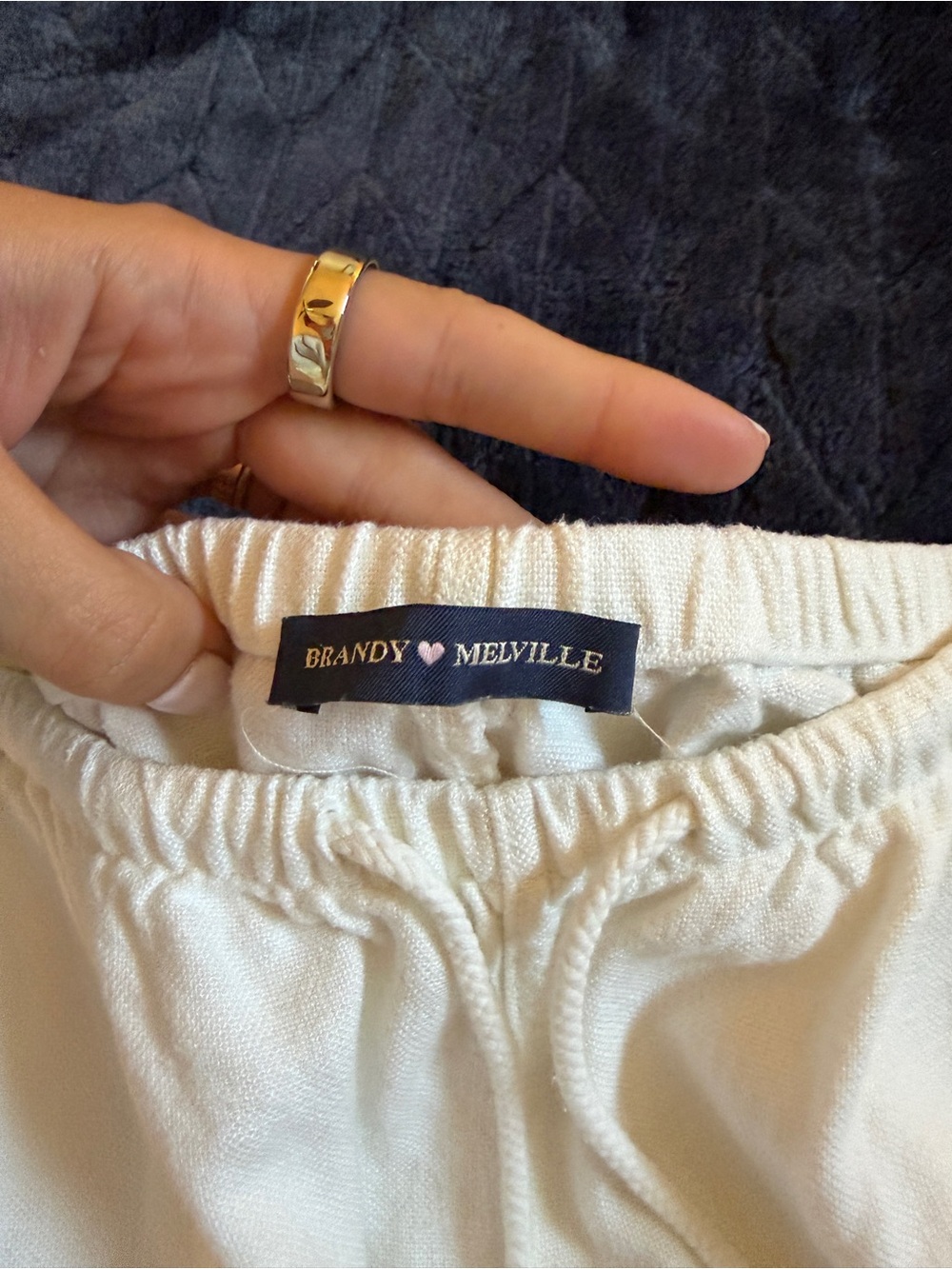 Brandy linen style tie waist pants